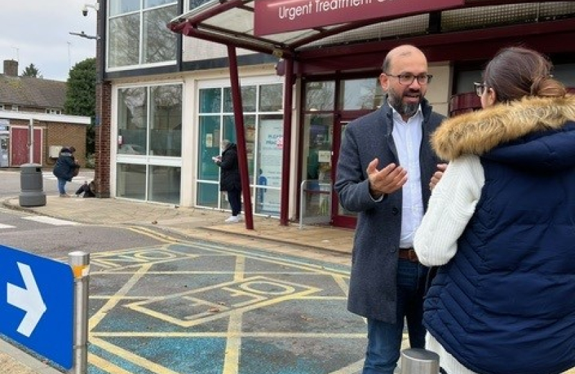 Zack Ali at Crawley Hospitals Urgent Treatment Centre