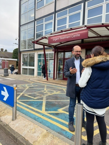 Zack Ali at Crawley Hospitals Urgent Treatment Centre